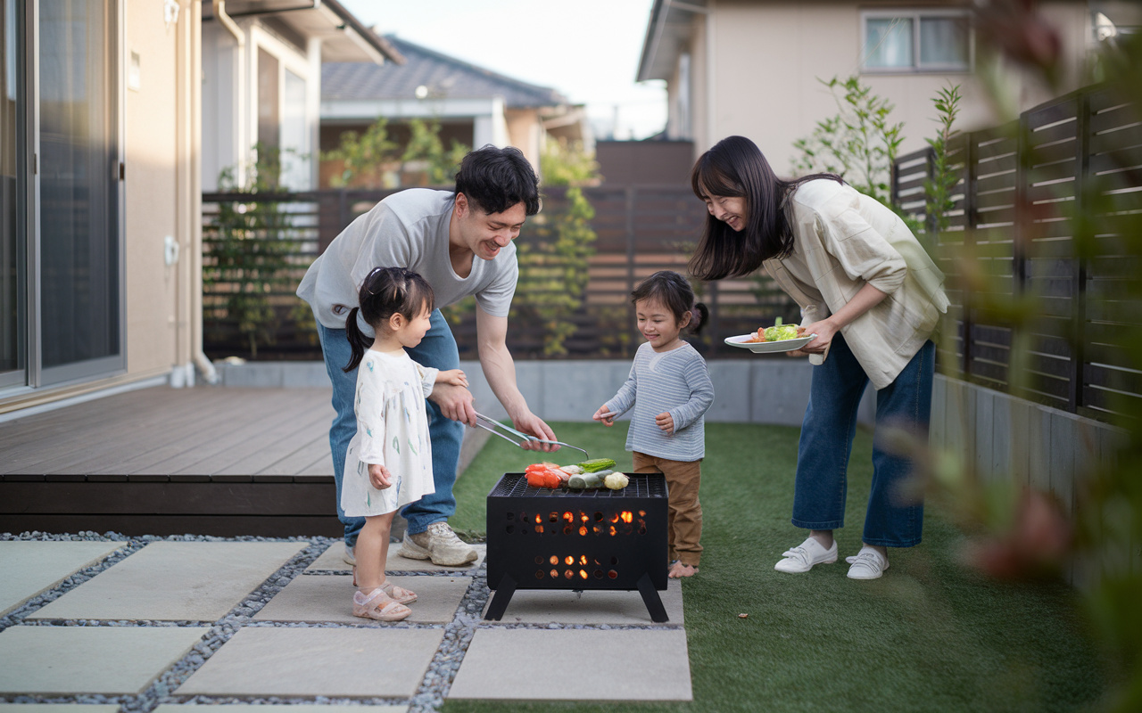 分譲地で庭バーベキューを楽しむには？子育て家族が押さえたい安心ポイントの画像