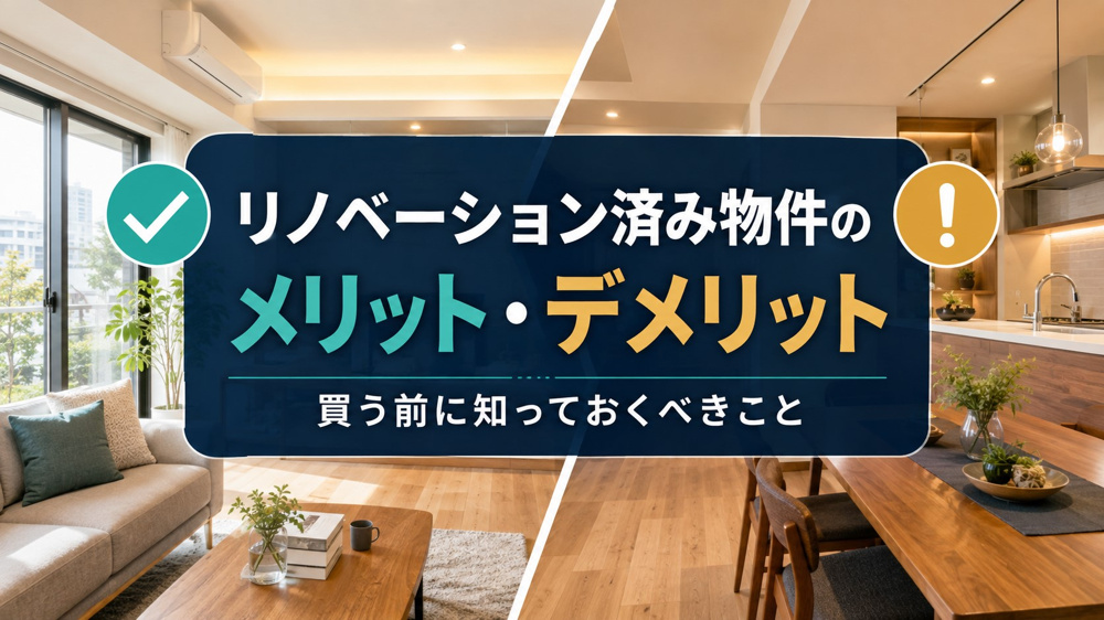 リノベーション済み物件のメリット・デメリット｜買う前に絶対知っておくべきことの画像