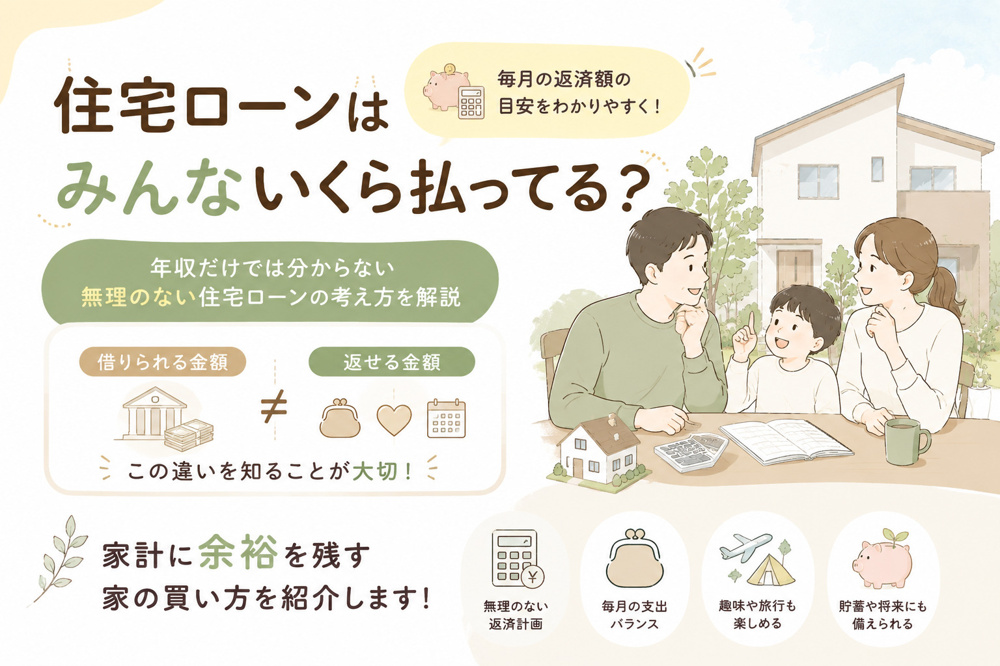 住宅ローン、みんないくら払ってる？無理しない家の買い方の画像