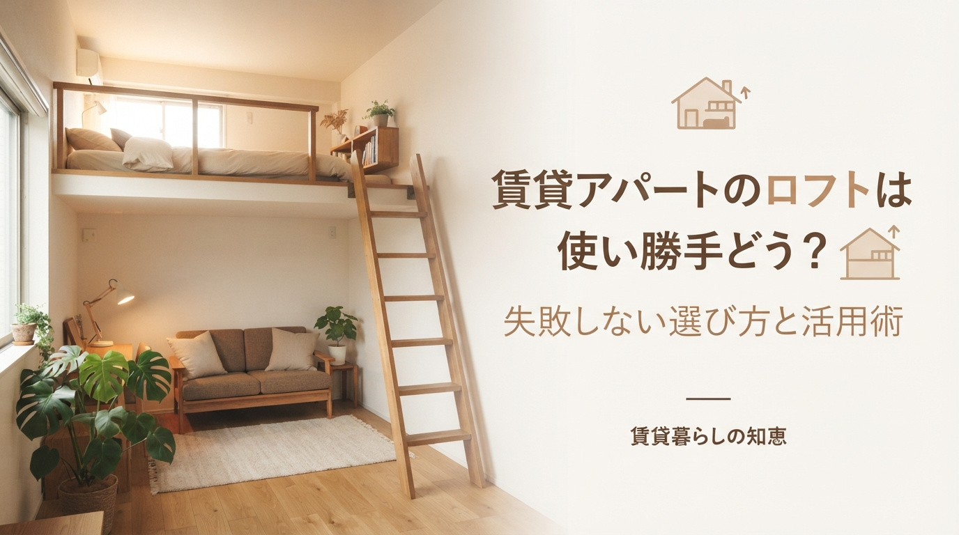 賃貸アパートのロフトは使い勝手どう？失敗しない選び方と活用術の画像