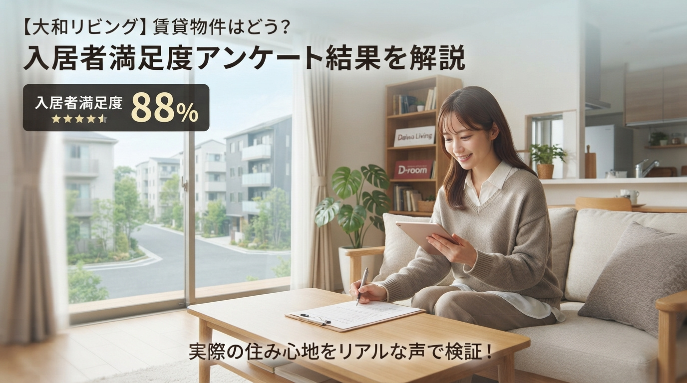 大和リビングの賃貸物件はどう？入居者満足度アンケート結果を解説の画像