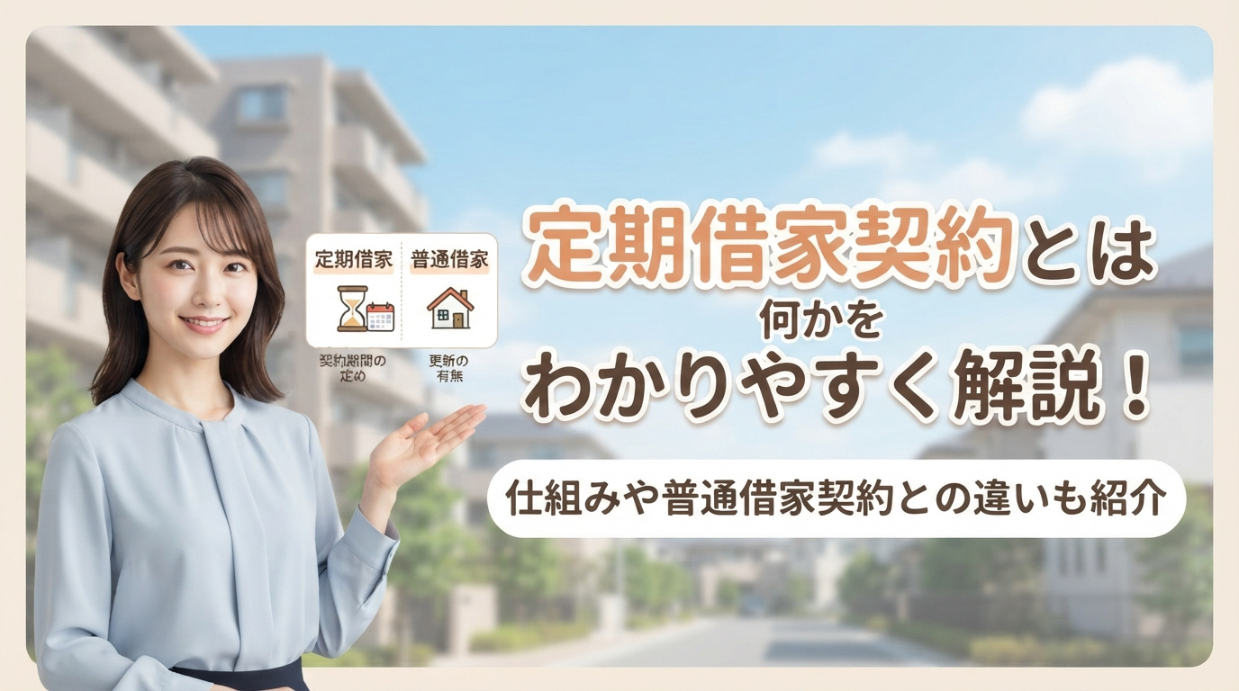 定期借家契約とは何かをわかりやすく解説！仕組みや普通借家契約との違いも紹介の画像