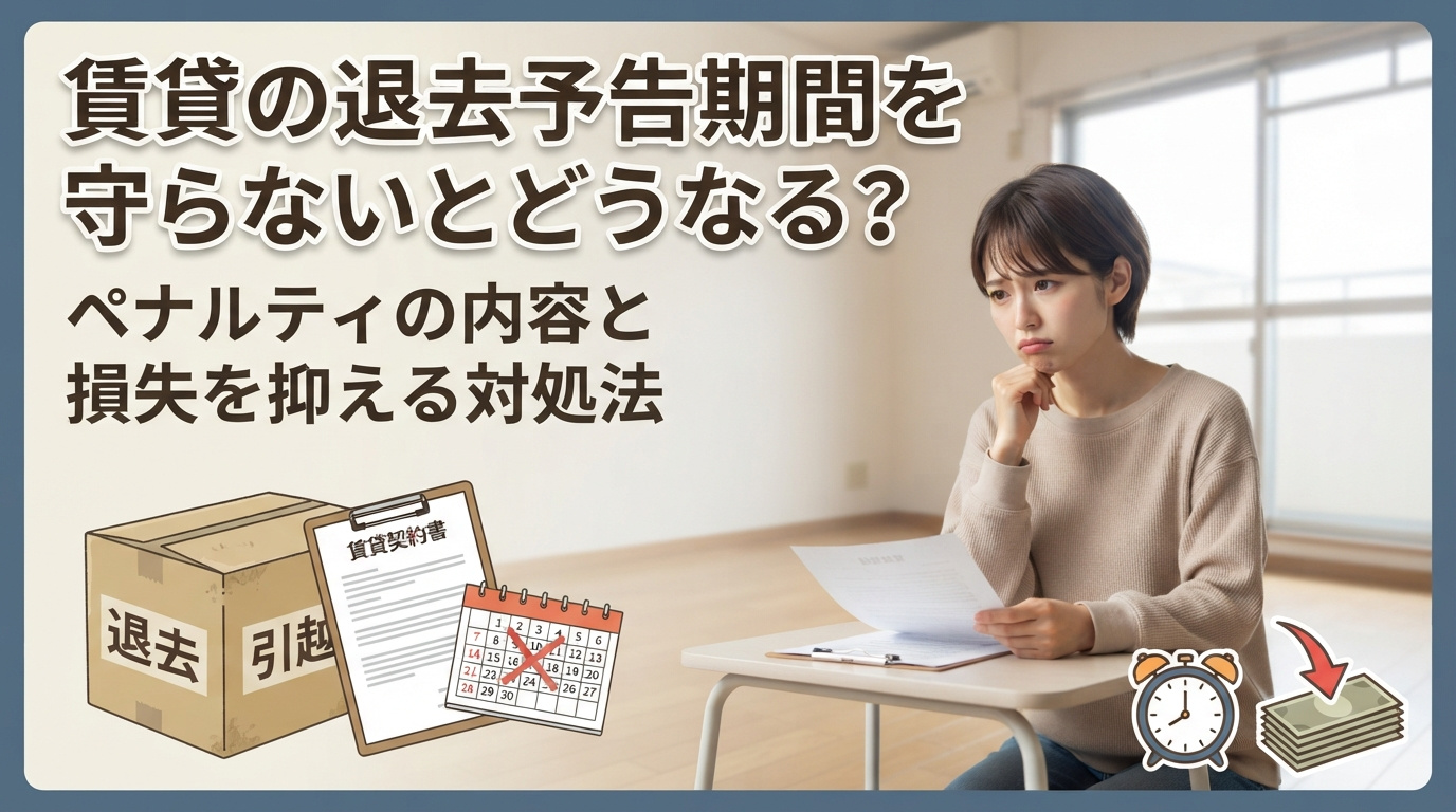 賃貸の退去予告期間を守らないとどうなる？ペナルティの内容と損失を抑える対処法の画像