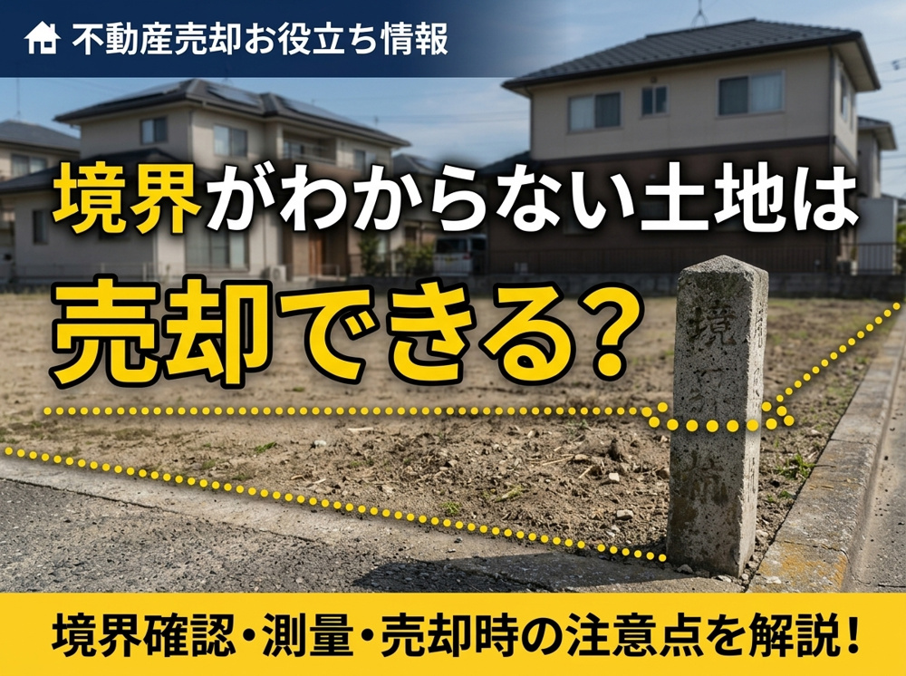 境界がわからない土地は売却できる？確認方法や売却時の注意点を解説の画像