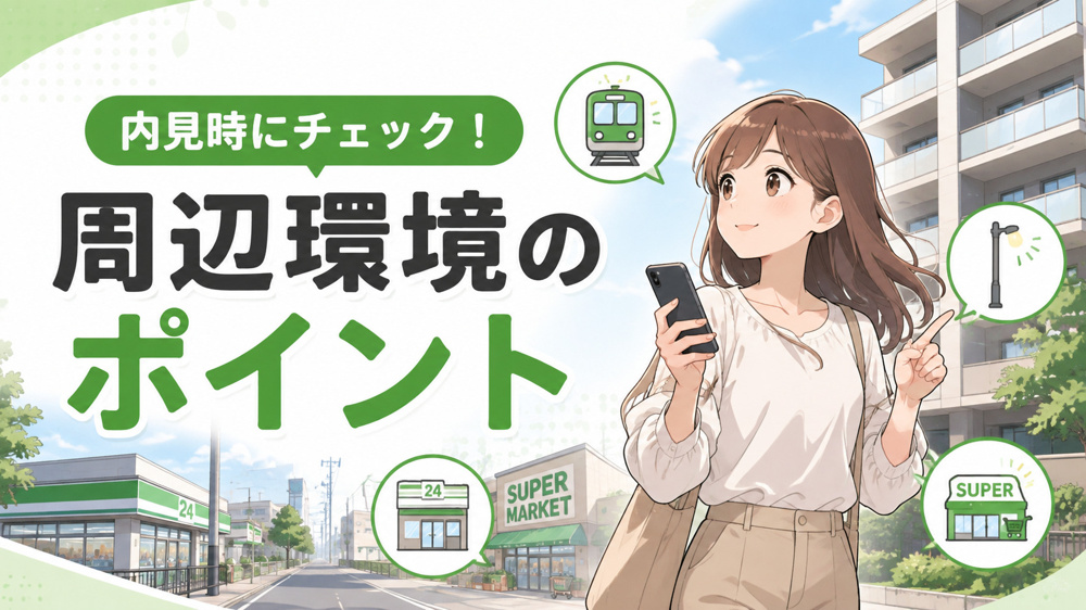 賃貸の内見で周辺環境はどこを見る？見落としがちなチェックポイントを解説の画像