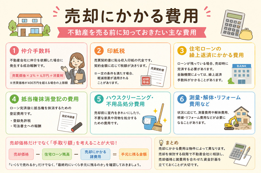 売却にかかる費用の画像