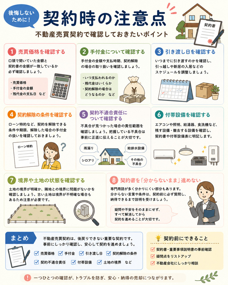 契約時の注意点の画像