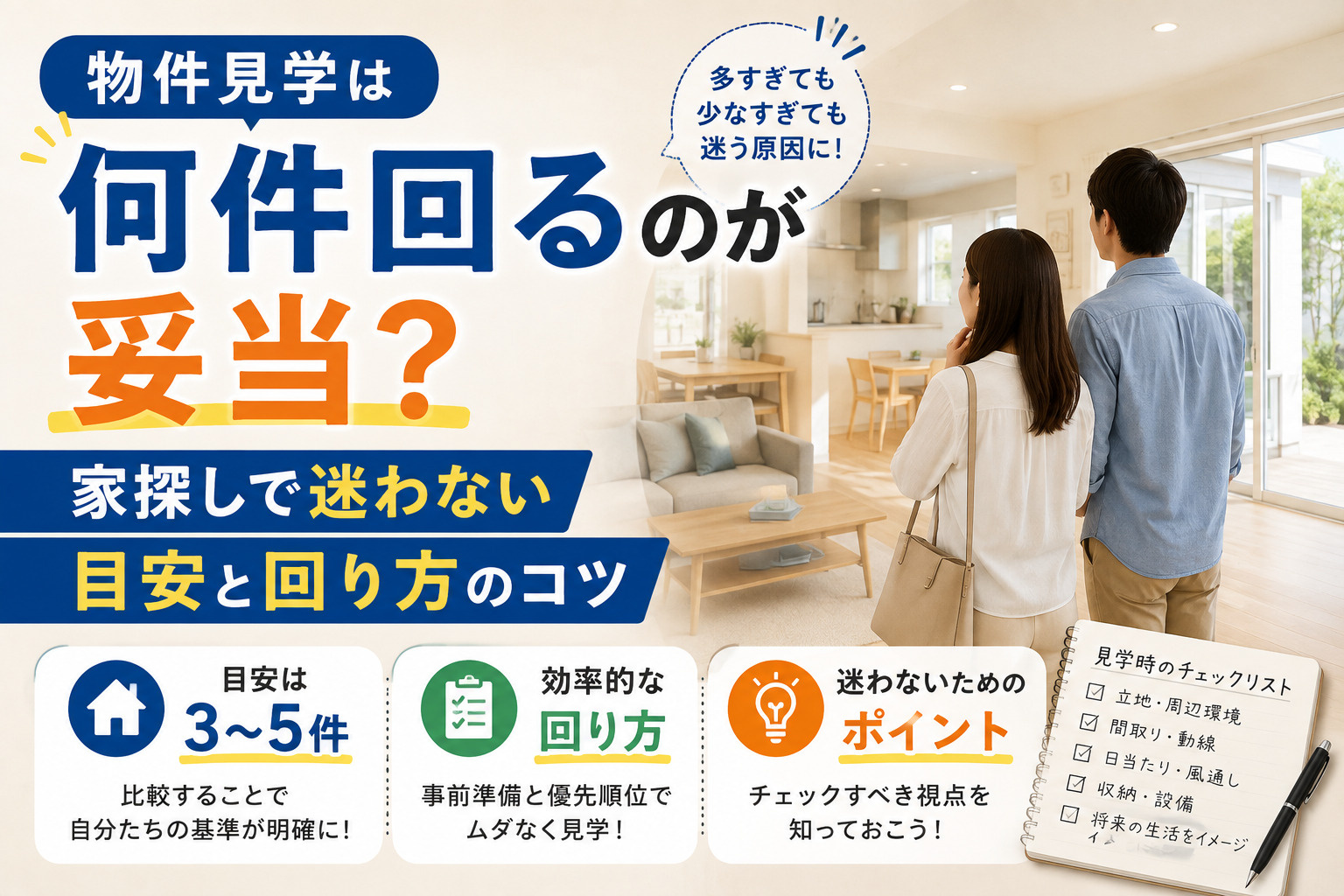 物件見学は何件回るのが妥当？家探しで迷わない目安と回り方のコツの画像