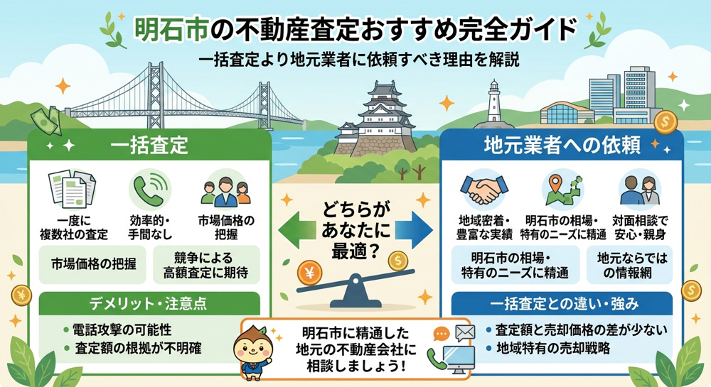 明石市の不動産査定おすすめ完全ガイド｜一括査定より地元業者に依頼すべき理由を解説の画像