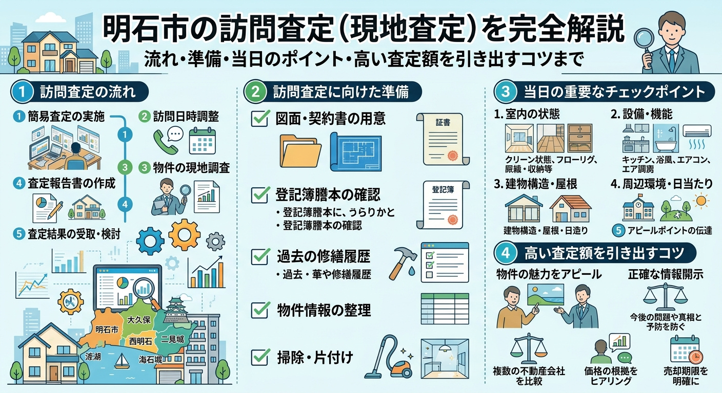 「明石市で訪問査定を受ける前に知りたい」流れ・準備・当日のポイント・高い査定額のコツをプロが解説の画像