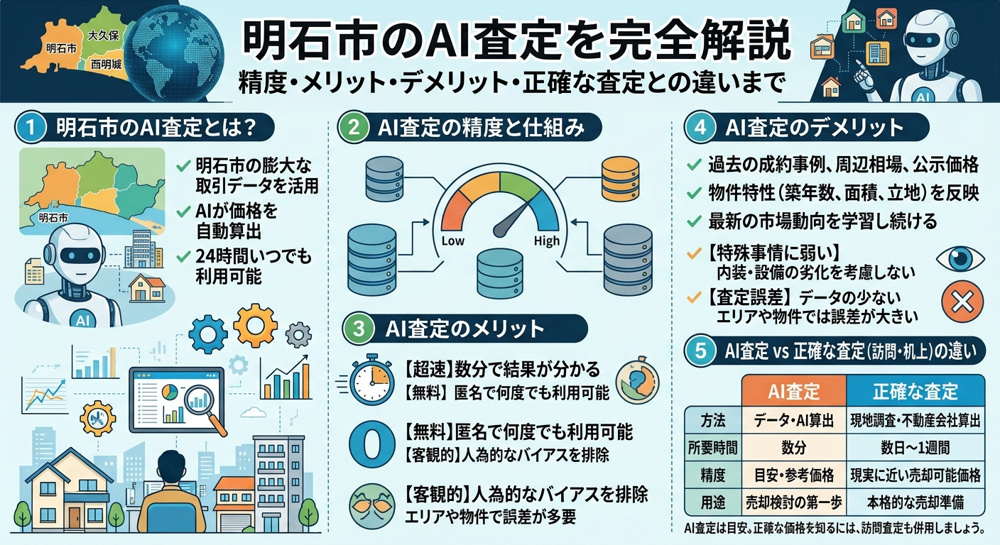 明石市のAI不動産査定とは？従来の査定との違い・精度・注意点を徹底解説の画像