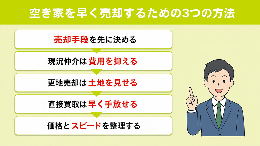 空き家を早く売却するための3つの方法
