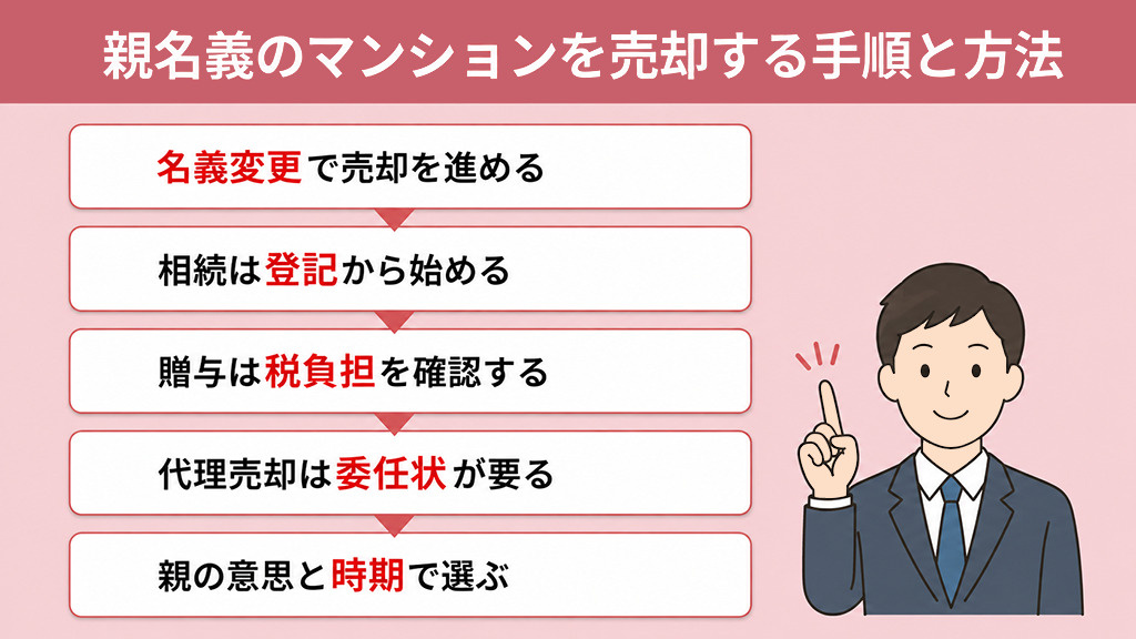 親名義のマンションを売却する手順と方法