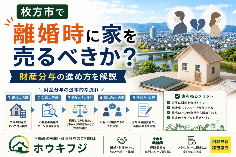 枚方市で離婚時に家を売るべきか？財産分与の進め方を解説の画像