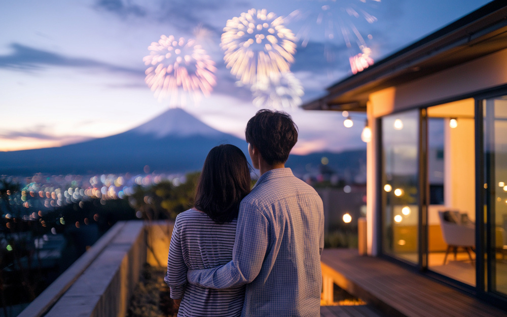 富士山の見える新築で夜景がきれいな家は？自宅で花火鑑賞やバーベキュー露天風呂も楽しむ方法の画像