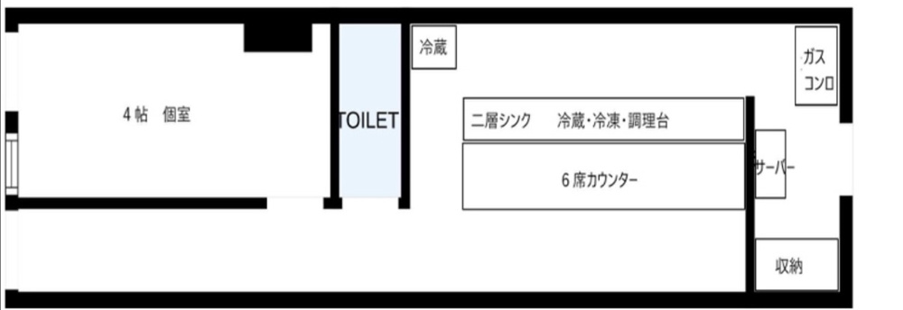 花園町エリア！商店街の寿司屋居抜き店舗！約8.1坪！の画像