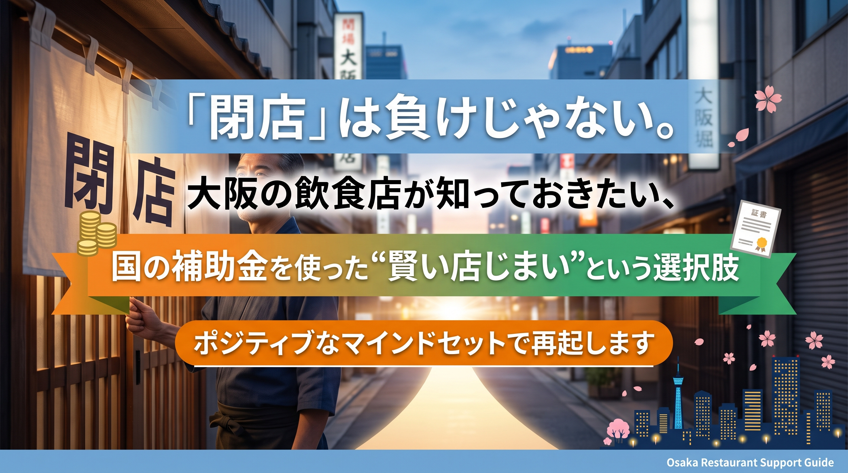 飲食店の『戦略的閉店』に国補助金、4つの枠を解説の画像