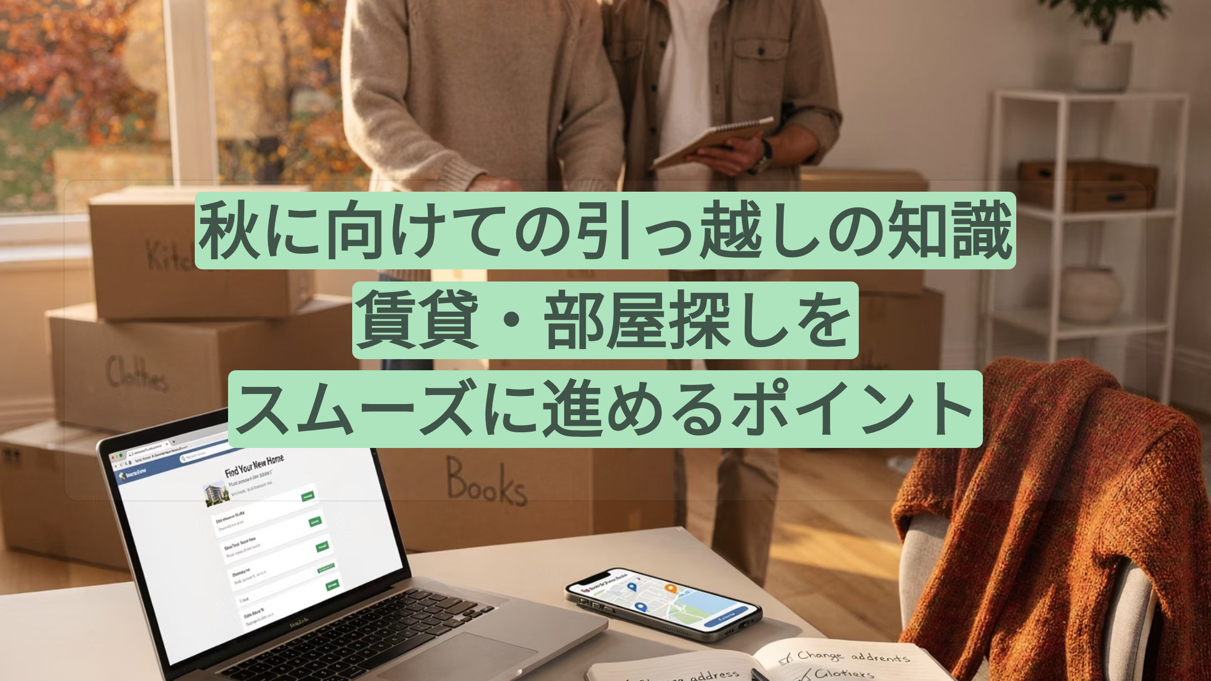秋に向けての引っ越しの知識｜賃貸・部屋探しをスムーズに進めるポイントの画像