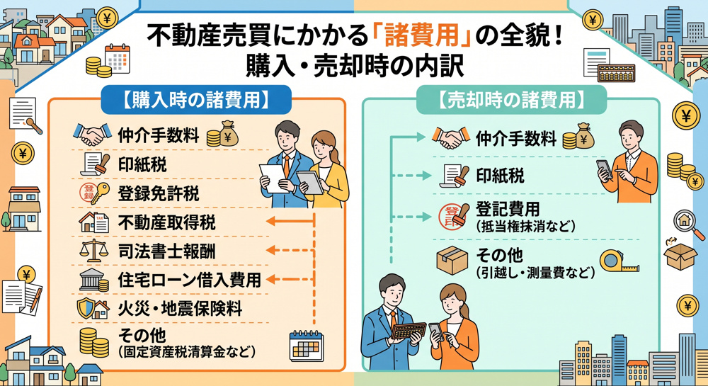 不動産売買にかかる「諸費用」の全貌！購入・売却時の内訳と節約術を徹底解説の画像