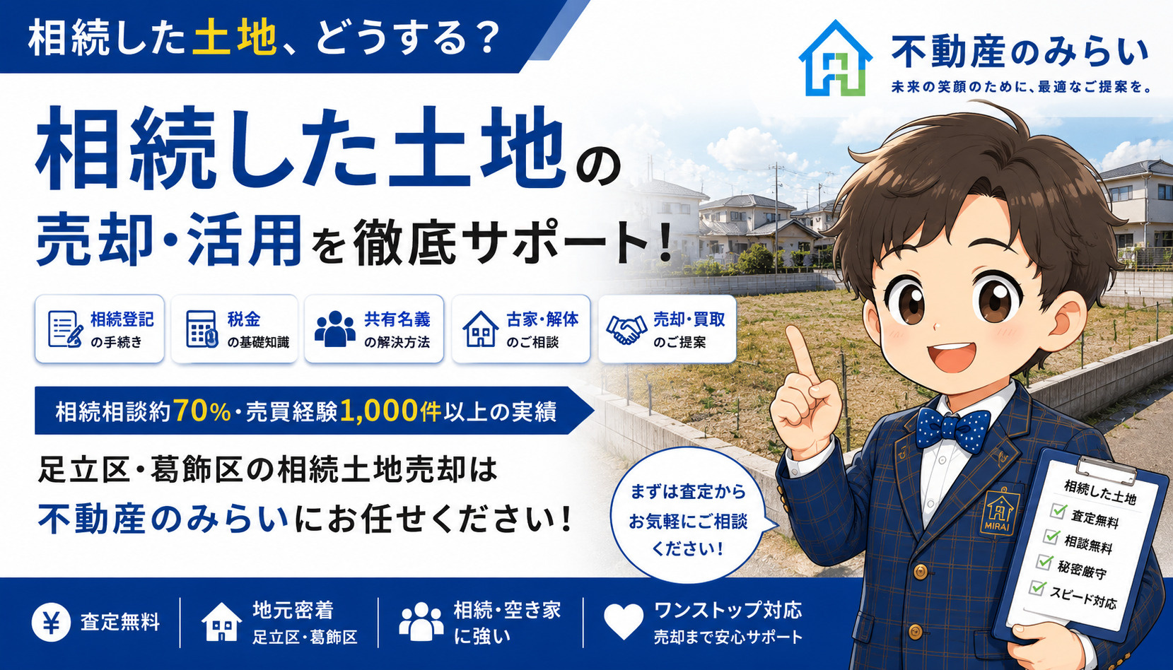 相続した土地の売却・相続登記・税金・共有名義・古家の処分を解説する不動産のみらいの2026年版ガイド