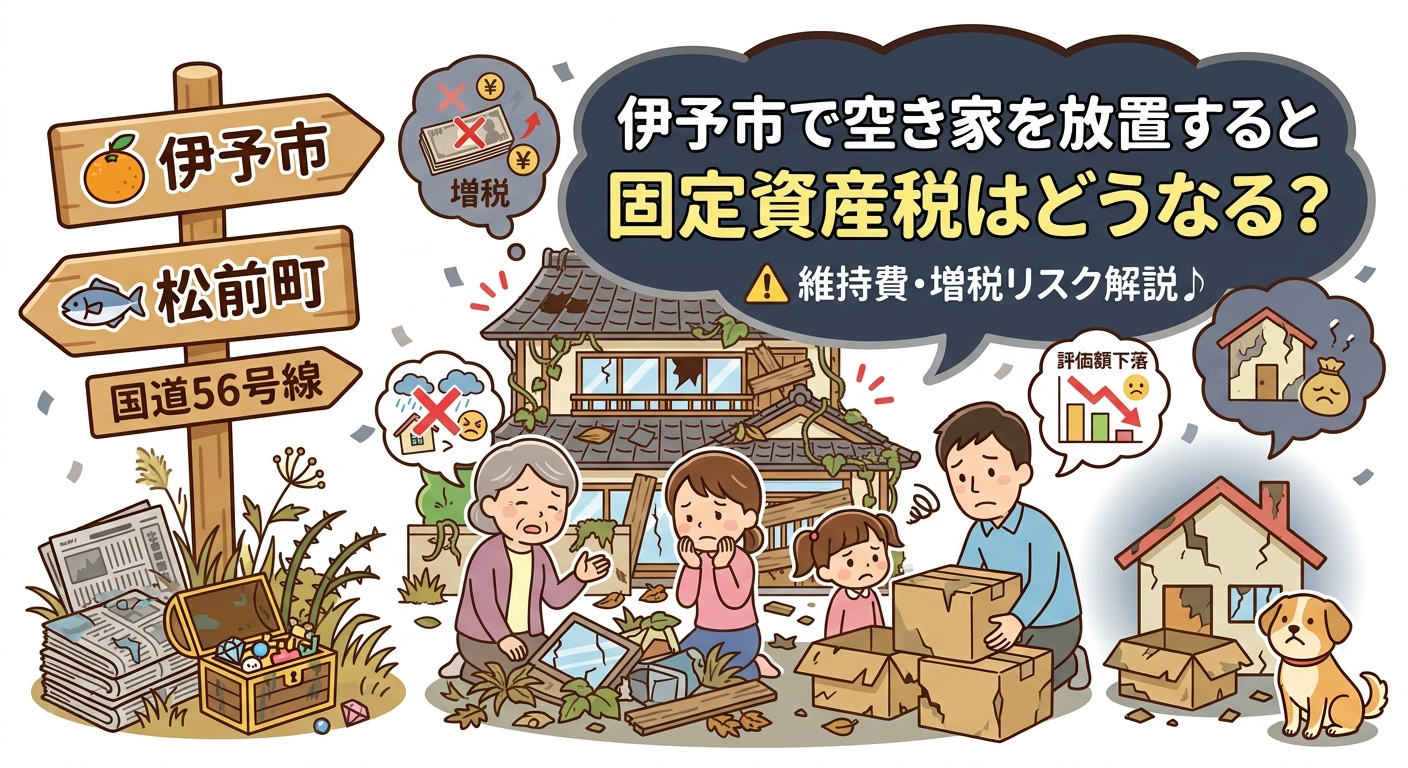 伊予市で空き家を放置すると固定資産税はどうなる？の画像