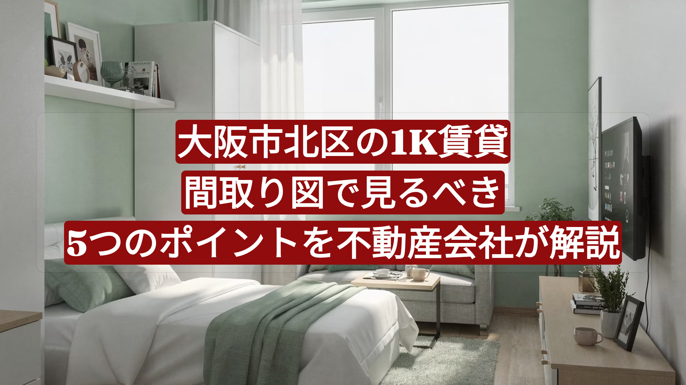 大阪市北区の1K賃貸|間取り図で見るべき5つのポイントを不動産会社が解説の画像