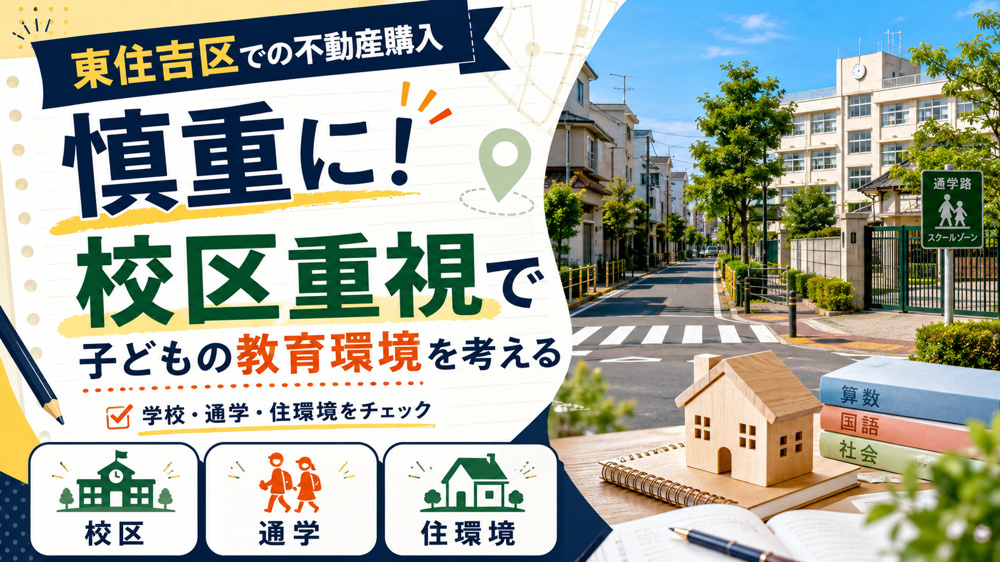 東住吉区での不動産購入は慎重に！校区重視で子どもの教育環境を考えるの画像
