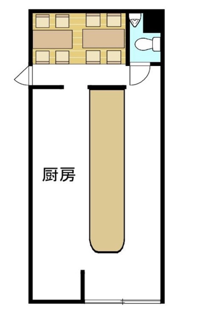 東部市場前駅1分!1階路面店舗!和食店居抜き!約10.2坪!の画像