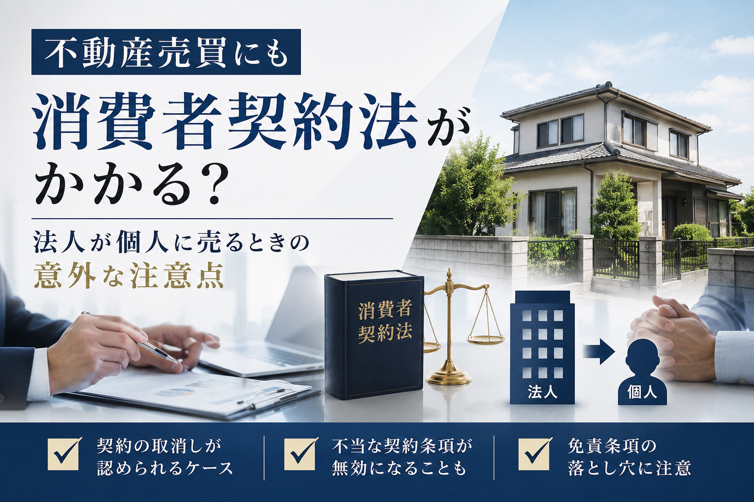 不動産売買にも消費者契約法がかかる？法人が個人に売るときの意外な注意点の画像