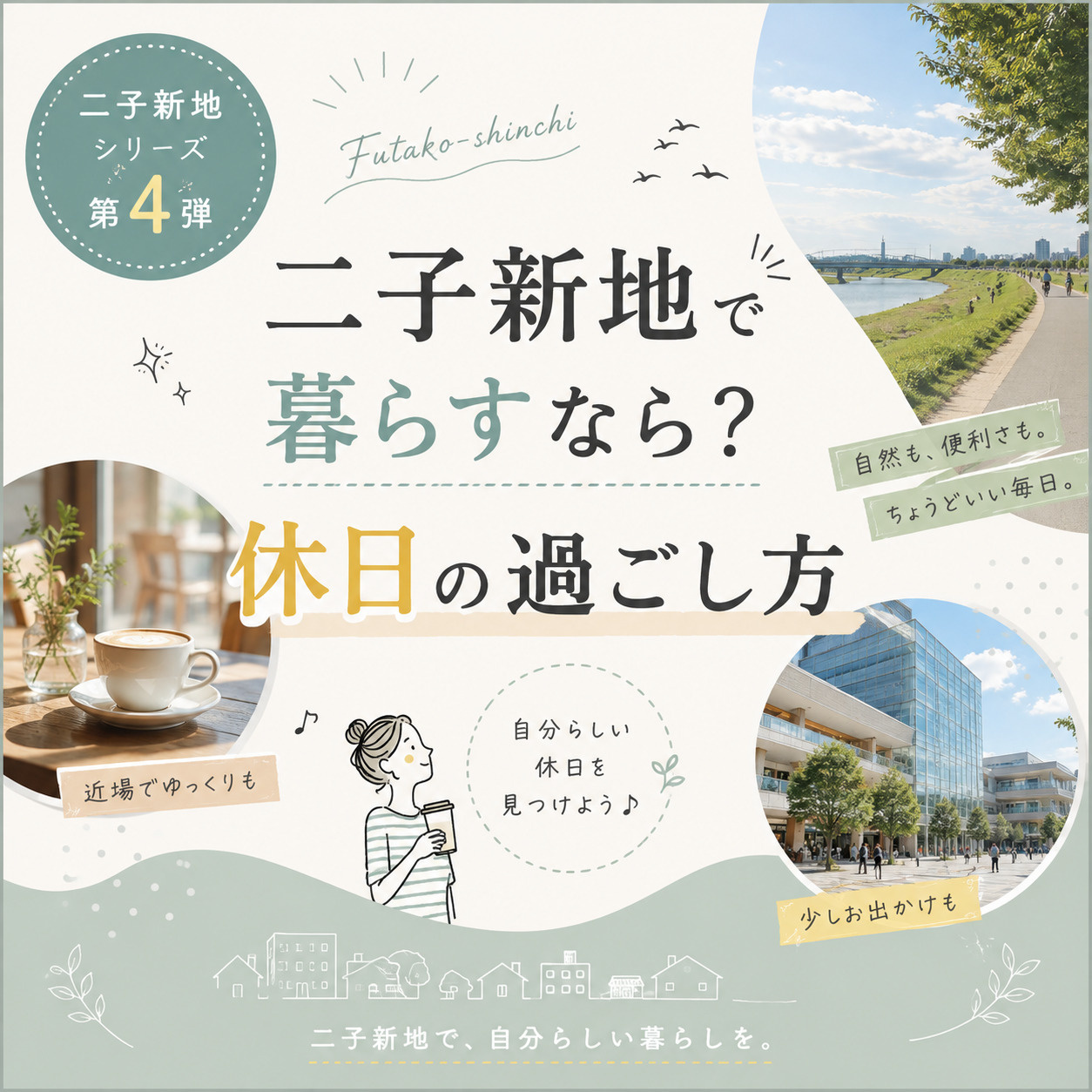 二子新地で暮らすなら?おすすめの休日の過ごし方♪の画像