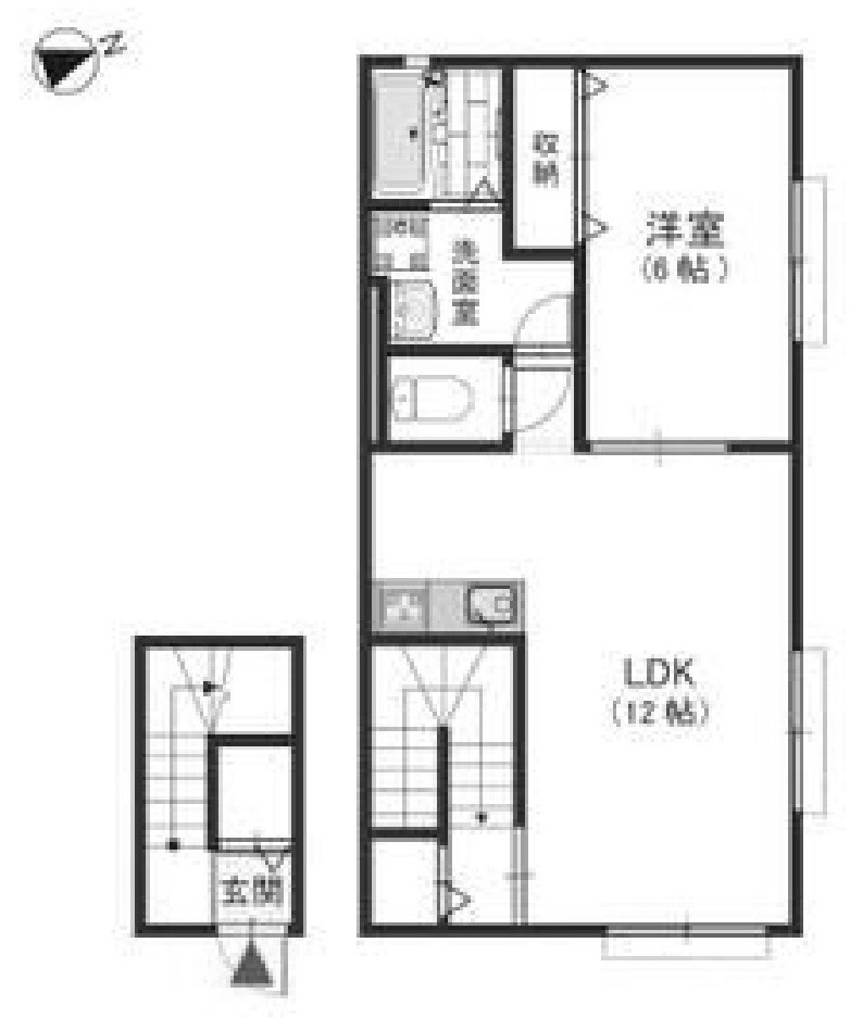 Fine Square 喜連202 間取り図