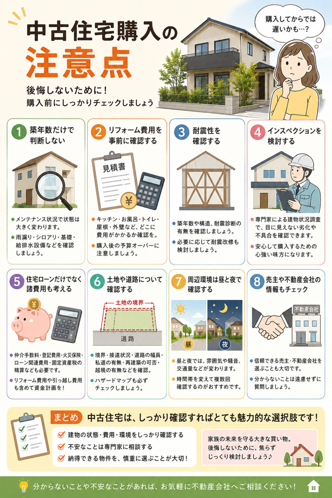 中古住宅購入の注意点の画像