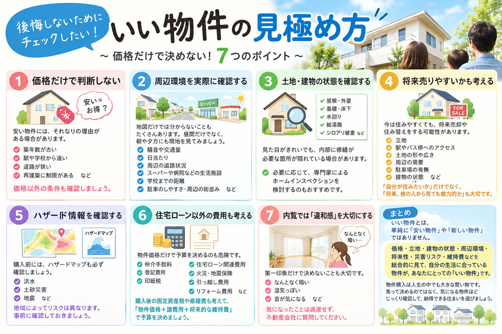 良い物件の見極め方の画像