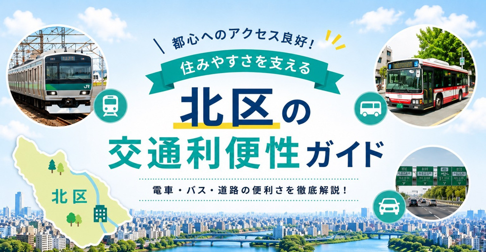 都心アクセス抜群！山手線・埼京線・南北線が使える「北区」の交通利便性ガイドの画像