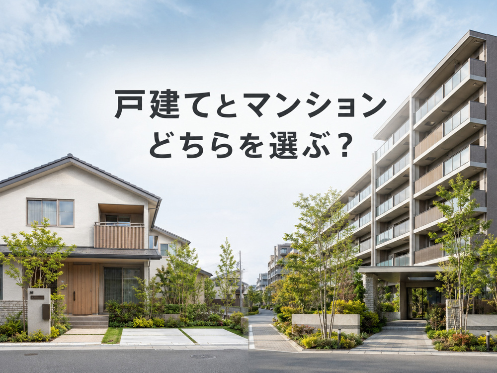 埼玉で戸建てとマンションのどちらを買う？特徴と選び方を比較の画像