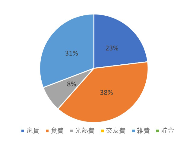 天理大学学生の支出グラフ