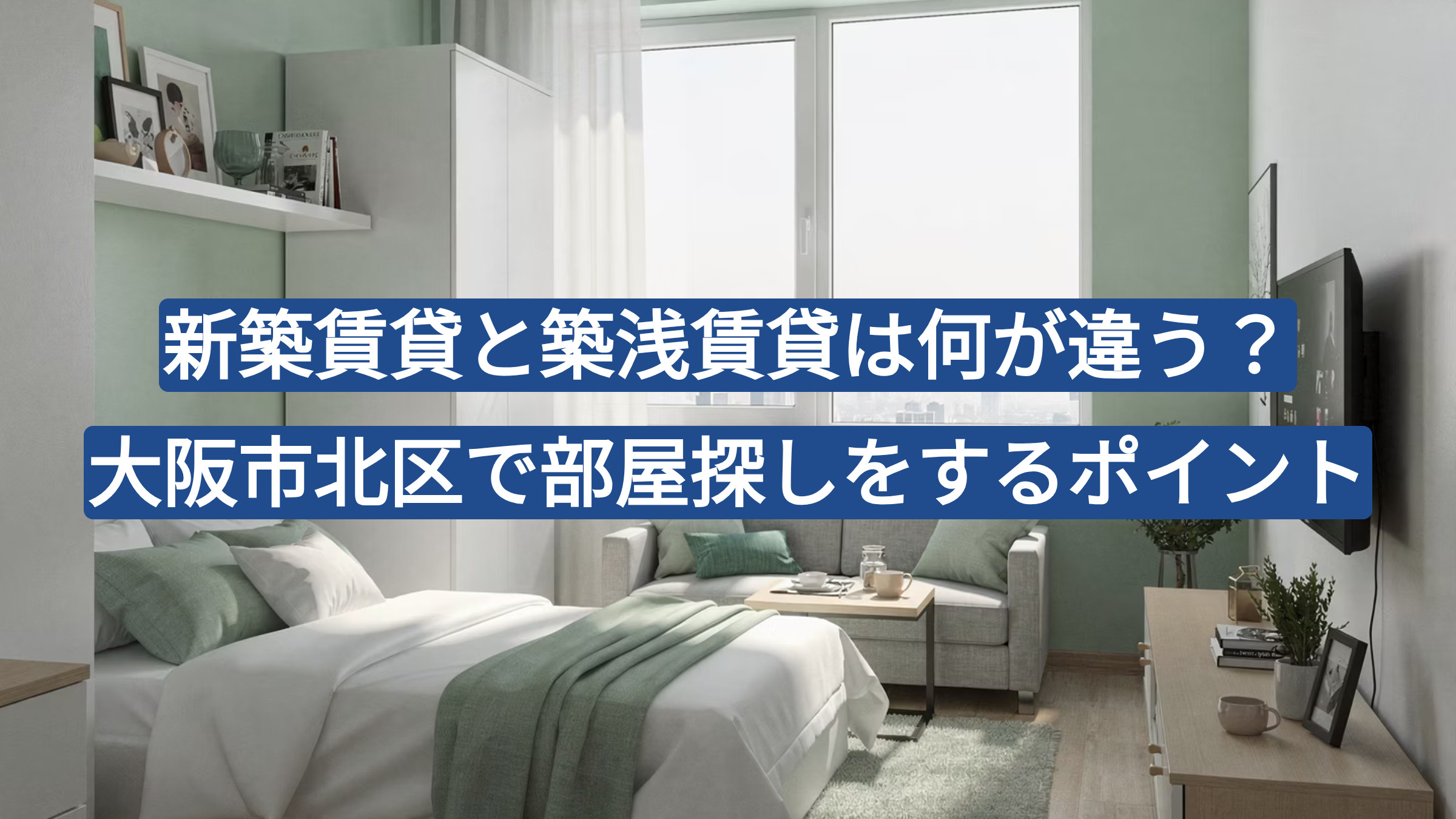新築賃貸と築浅賃貸は何が違う?大阪市北区で部屋探しをするポイントの画像