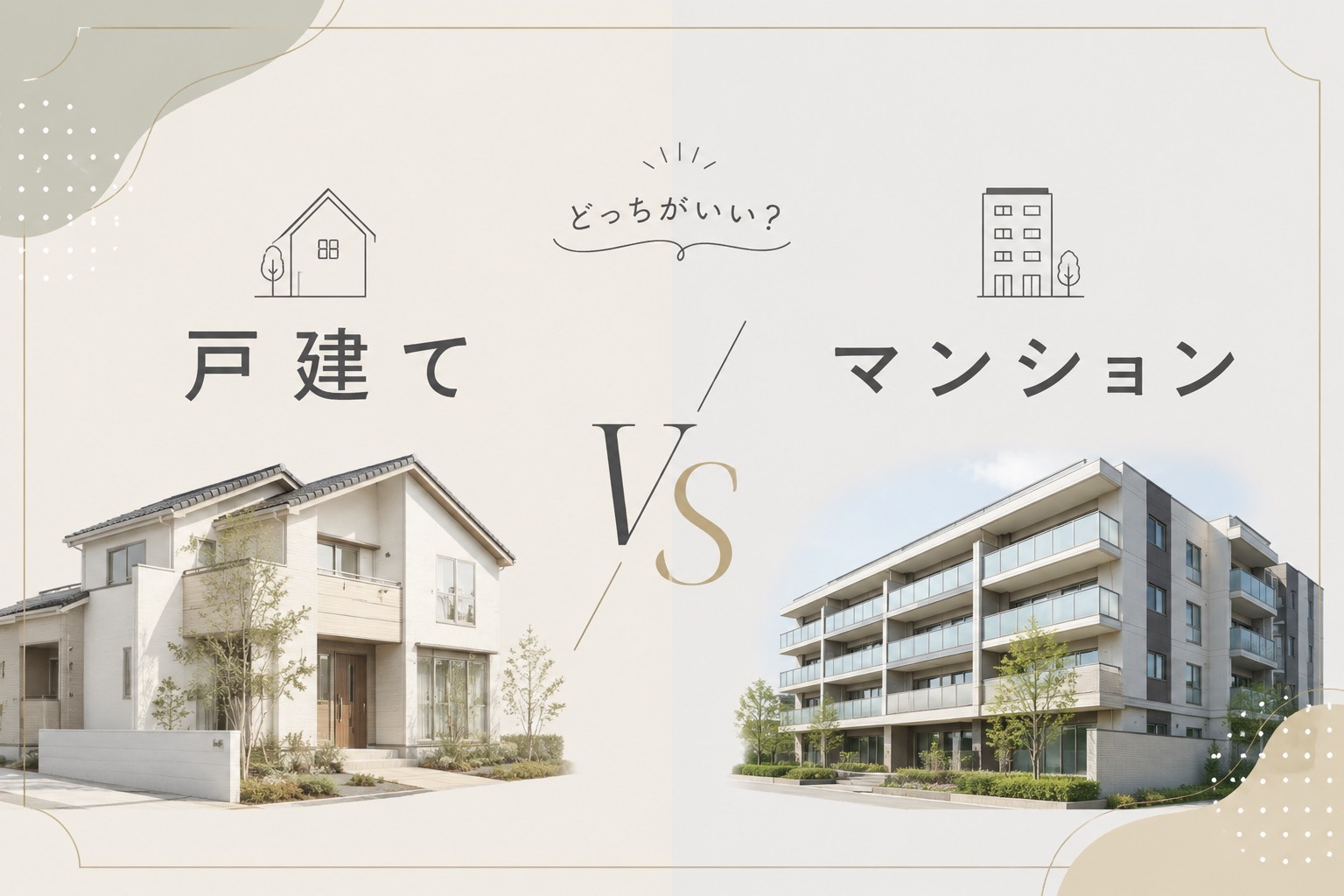 【戸建て vs マンション】北区で永住するならどっち？メリット・デメリット徹底比較の画像