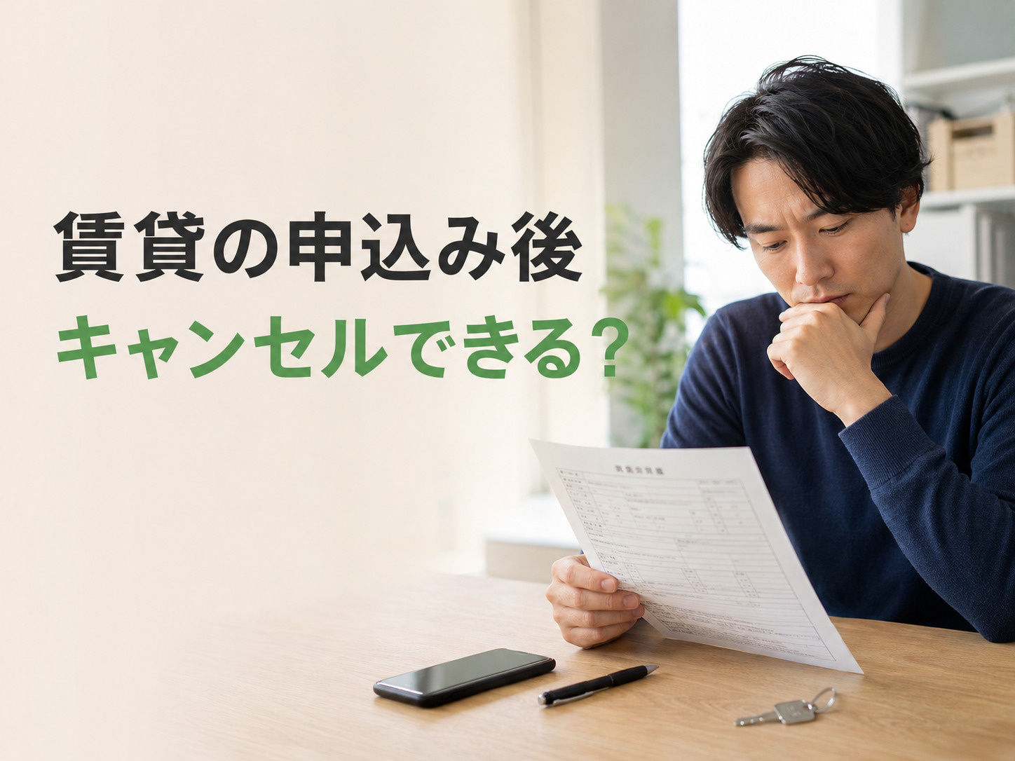賃貸物件の申込み後にキャンセルできる?契約前後の違いと注意点を解説の画像