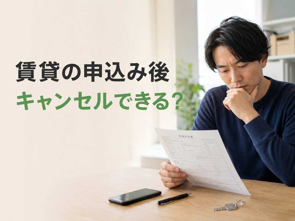 賃貸物件の申込み後にキャンセルできる？契約前後の違いと注意点を解説の画像