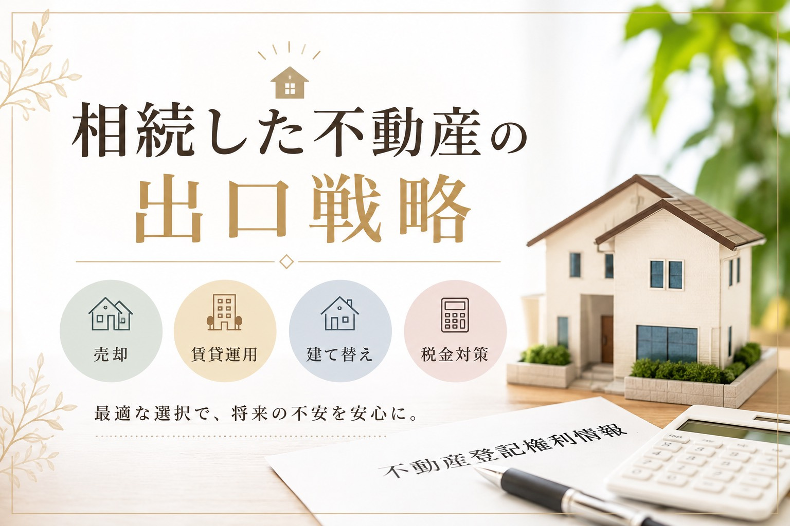 親名義の空き家をそのままにしていませんか?相続した不動産の出口戦略の画像
