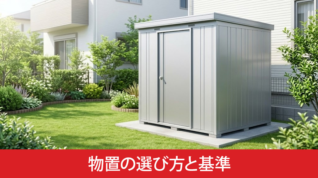 一戸建てに最適な物置の選び方と基準