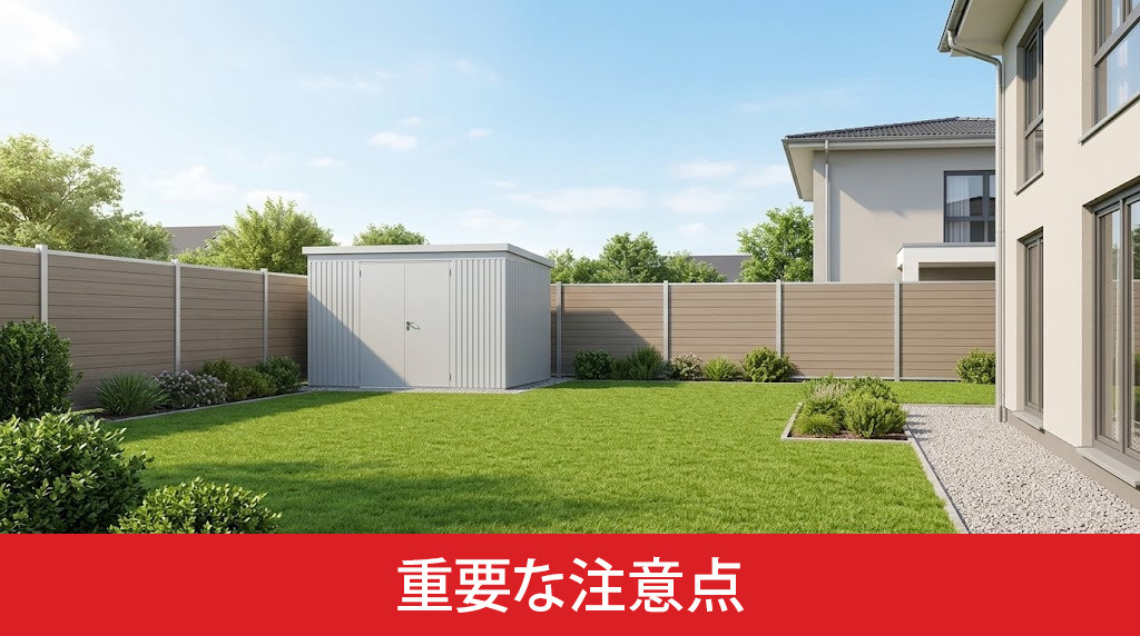 一戸建てに物置を設置する際の重要な注意点