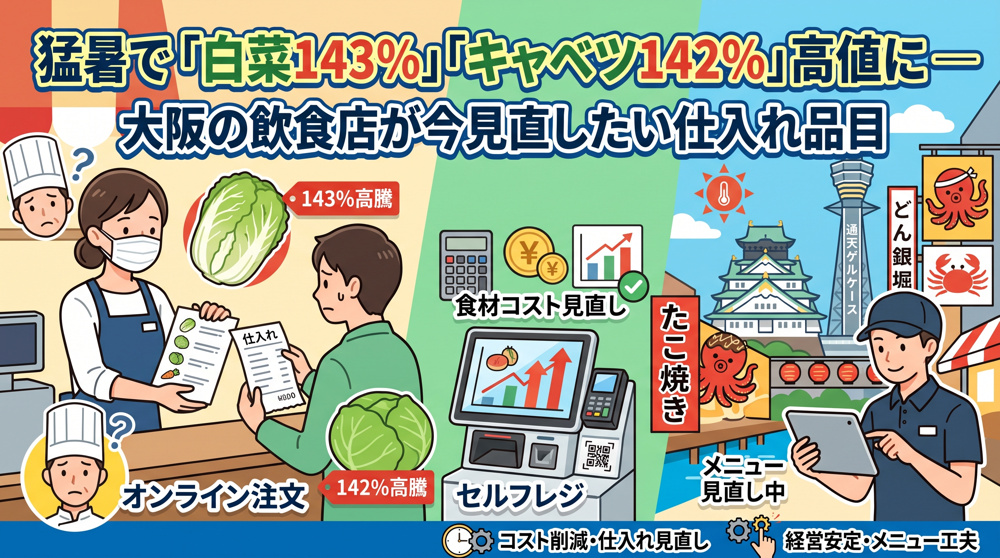 「白菜143%キャベツ142%」大阪飲食店の仕入れ術の画像