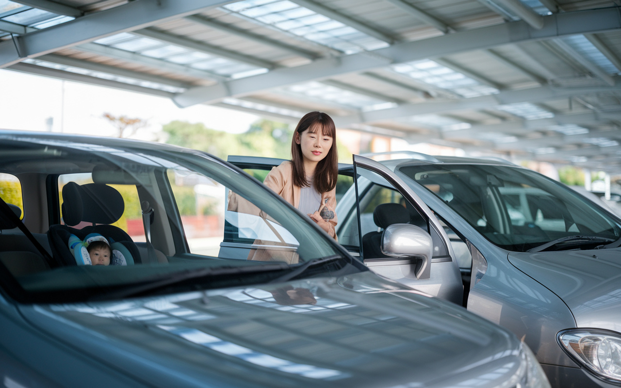 姫路で賃貸選びに迷う夏の車暑い問題?屋根付き駐車場で車内温度を下げる方法の画像