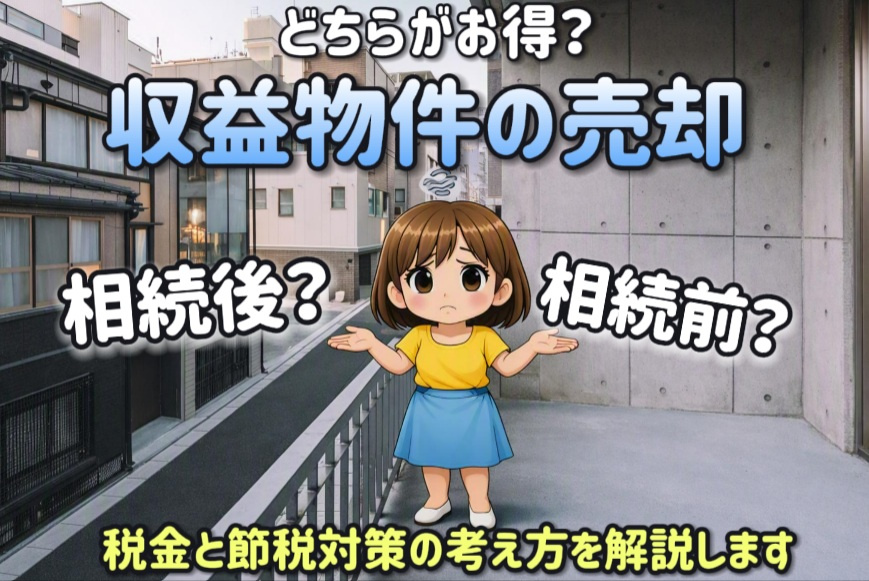 収益物件の相続前売却と相続後売却どちらがお得？税金と節税対策の考え方を解説の画像