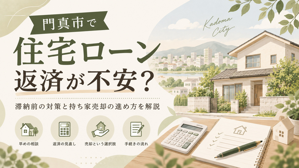 門真市で住宅ローン返済が不安？滞納前の対策と持ち家売却の進め方を解説の画像