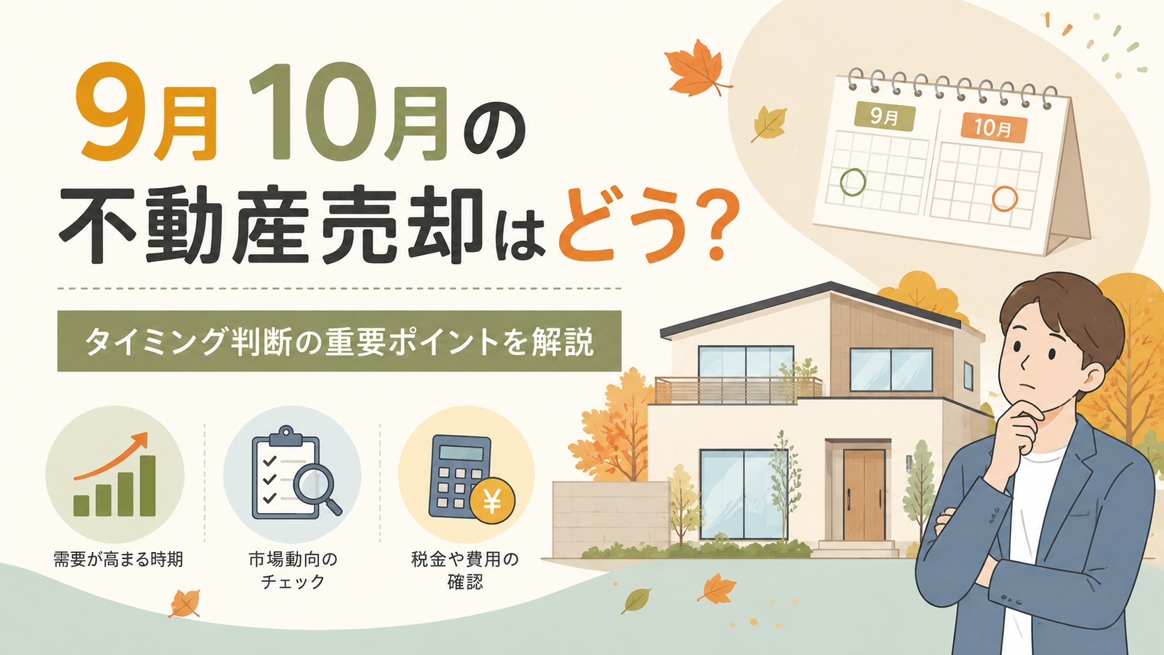 9月10月の不動産売却はどう？タイミング判断の重要ポイントを解説の画像