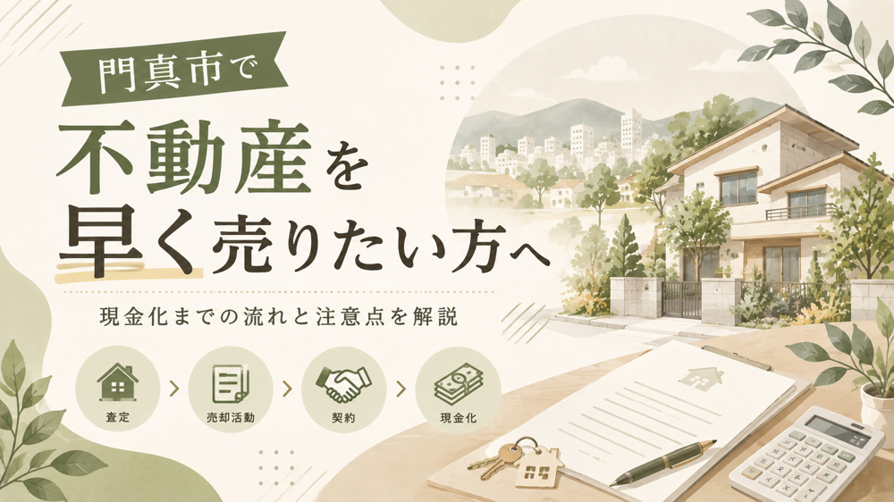 門真市で不動産を早く売りたい方必見！現金化までの具体的な流れと注意点を解説の画像