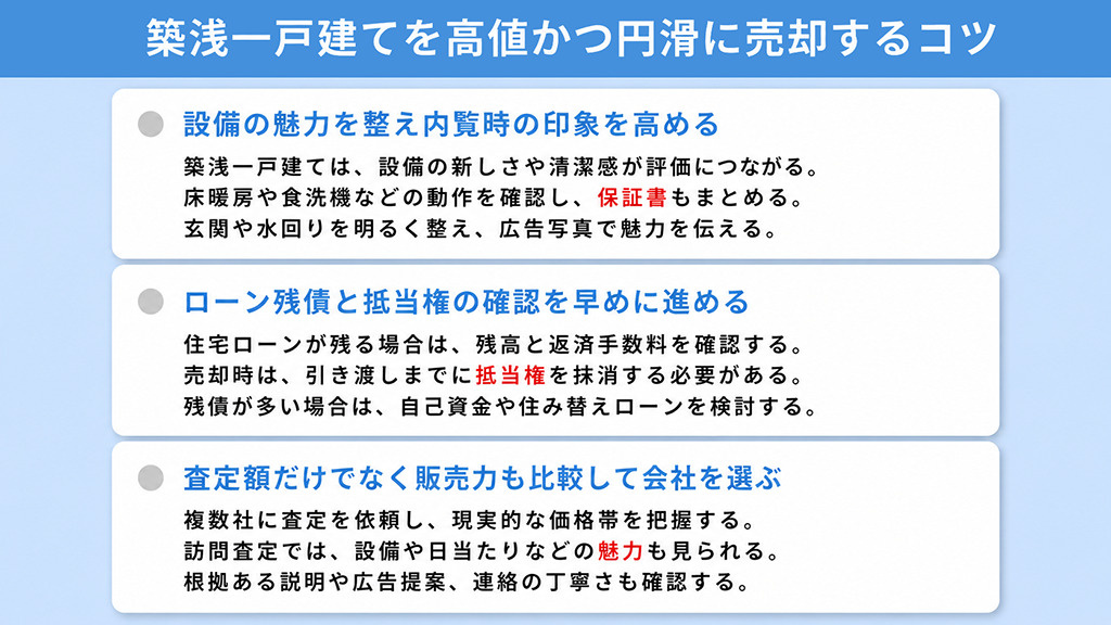 築浅一戸建てを高値かつ円滑に売却するコツ